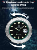 Luxury Stainless Steel Black Dial Green Bezel AD2040 20Bar Waterproof BGW9 Luminous Quartz Mens Wristwatches