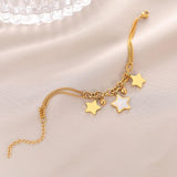 New Stainless Steel Charm Bracelets Sweet Stars Shell Pendants Bell Elegance Chain New Design Fashion Bracelet - The Jewellery Supermarket