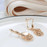14K Rolled Gold Geometric Convex Drop Trend Minimalist Personality Earrings