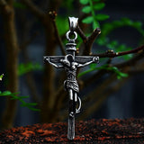 New Creative Design Stainless Steel Cross Jesus Pendant For Men -  Crucifix Eastern Orthodox Christian Jewellery - The Jewellery Supermarket