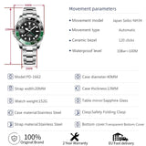 V3 TOP DESIGN New NH34 Luxury Sapphire Glass 40MM Ceramic GMT Wristwatch 100M Waterproof Automatic Mechanical Watches