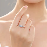 New Luxury Cushion Cut AAAA Lab Created Diamond Sterling Silver Square Ring