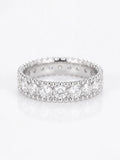 Luxury Full Round VVS1 D Colour Moissanite Diamond Geometry Rings Fine Jewellery