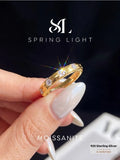 Superb Round VVS1 D Colour Moissanite Diamond Stellar Spikes Ring Fine Jewellery