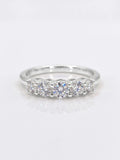 Shiny 0.1CT Round VVS1 D Colour Moissanite Diamonds Eternity Ring