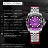 Top Brand 40mm Mechanical Watch Sapphire Glass 100M Waterproof Automatic Wristwatch