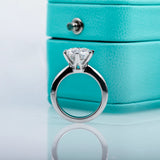 Stunning 1ct 2ct 3ct 5ct D Colour Moissanite Engagement 925 Sterling Silver Gold Plated Solitaire Rings For Women