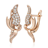 14 Karat Gold Filled New Bird Design High Quality AAA Zircon Diamonds Drop Vintage Earrings For Women