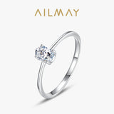 Sparkling Oval-Cut Solitaire AAAA Lab Created Diamond 925 Sterling Silver Ring