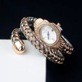 New Quartz Watch - Women Unique Snake Shape Wire Braidedn Bracelet Watches
