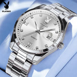 High Quality Luxury Fashion Trend Original Stainless Steel Waterproof Calendar Luminous Quartz Watches for Men