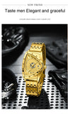 New Golden Triangle Unique Design Luxury Men Quartz Watches - Sports Waterproof Stainless Steel Wrist Watches