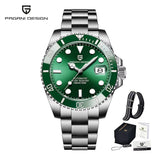 Luxury Brand NH35 100M Waterproof Sapphire Glass Blue Green Black Dial Diver Watch
