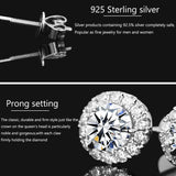 Marvelous D Colour VVS1 1.2CT Moissanite Diamonds Stud Earrings - Sterling Silver 18K Gold Plated Fine Jewellery - The Jewellery Supermarket