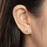 Premium 0.2-3ct Moissanite Diamonds Sterling Silver Unisex Stud Earrings