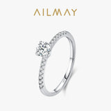 Simple Dazzling  AAAA Lab Created Diamond925  Sterling Silver Ring Fine Jewellery