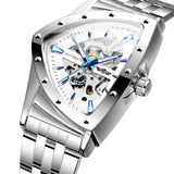 New Sports Triangle Casual Automatical Hollow Fashion Luminous Pointers Skeleton Military Mechanical Watches