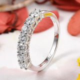 Gorgeous VVS1 D Colour Stackable Moissanite Eternity Rings For Women, Engagement Wedding Silver GRA Fine Jewellery