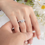 Luxury 0.7CT D Colour Moissanite Diamonds Eternity Rings - GRA Certified Silver Engagement Wedding Fine Jewellery
