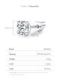 Moissanite Cartilage 925 Sterling Sliver Classic Round Heart Screw Stud Earrings