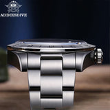 Top Brand Business Stainless Steel Quartz Watches, Luxury Super Luminous 20Bar Diving Wristwatches Best Gift for Men