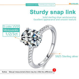 1-3Ct VVS1 Oval Cut Moissanite Diamond Rings For Women Sterling Silver Wedding Engagement  Jewellery GRA Certificate