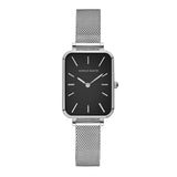 New Elegant Square Women Stainless Steel Mesh Strap Fashion Japanese Movement Rose Gold Tone Leisure Fashion Watches