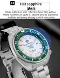 New 200M Waterproof Quartz Watch Sapphire Crystal BGW9 Luminous Ceramic Bezel Stainless Steel Diving Watch