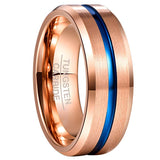 New Arrival Bevel Groove Steel Frosted Surface Tungsten Carbide Comfort Fit Wedding Rings for Men and Women