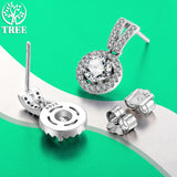 Dazzling D Colour VVS1 Moissanite Diamond Earrings Solid 925 Sterling Sliver Drop Earrings for Women