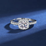Fabulous 100% Real Moissanite Ring D VVS1 Adjustable Size S925 Sliver GRA Certificate Wedding Rings for Women