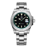 Luxury Stainless Steel Black Dial Green Bezel AD2040 20Bar Waterproof BGW9 Luminous Quartz Mens Wristwatches