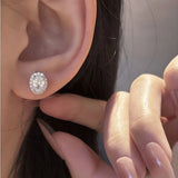 0.5-2ct D Colour Marquise Pear Emerald Cut Moissanite Diamonds Silver Stud Earrings