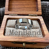 High Quality Beveled Edges Flat Polished 6/8MM Men Women Tungsten Carbide Rings