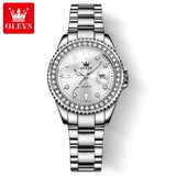 Original Luxury Brand Zircon Diamonds Dial Quartz Women Watches Fashion Business Bracelet Waterproof Wristwatch