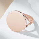 Fashion Glossy 14K Rolled Gold Big Ring Simple Round High Quality Fine Jewellery