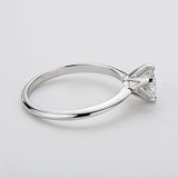 Superb VVS1 D Colour 0.5 Carat Mossanite Diamond Solitaire Silver Engagement Ring