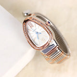 Unique Snake Shaped Design Bracelet Gold Silver Colour Women Quartz Watches - Luxury Bangle Watches Perfect Gifts