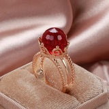 New Unusual 14K Gold Filled Multicolour AAA Zircon Crystal Crown Elegant Rings for Women