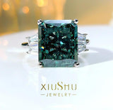 Outstanding New Arrival High Quality AAAAA High Carbon Diamonds Rings, Versatile Dark Green or Blue Fine Jewellery - The Jewellery Supermarket