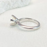 Stunning 0.5-5ct VVS1 D Colour Moissanite Diamonds Silver 18K WGP Wedding Ring