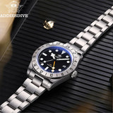 Top Brand Business Stainless Steel Quartz Watches, Luxury Super Luminous 20Bar Diving Wristwatches Best Gift for Men
