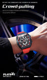 PLAYBOY Top Brand High Quality Multifunction Original Fashion Waterproof Silicone Strap Quartz Watch for Men