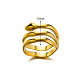 New In Stainless Steel 14K Gold Colour Rings For Women and Girls - Ideal Trendy Fashion Rings, Ideal Gifts - The Jewellery Supermarket