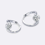 New Trend Twisted Hoops Real 1.0ct D Colour Moissanite Diamonds Earrings for Women Silver Huggie Fine Jewellery - The Jewellery Supermarket
