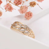 Awesome Vintage Texture Full Hollow Design 14K Rolled Rose Gold AAA Zircon Diamonds Ring -  Exquisite  Jewellery