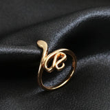 Fashion Snake Design 14K Filled Rose Gold With AAA Zircon Diamonds Punk Rock Ring VintageRings - Animal Jewellery