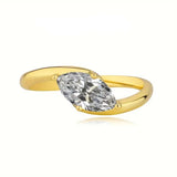 Amazing 1 Carat Marquise-shaped Moissanite Diamond Ring Sparkles and is a Gorgeous 925 Silver Fine Jewellery