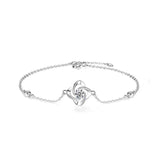 Super Charming 0.5ct D Color VVS1 Moissanite Geometric Flower Silver Bracelet for Women Fine Jewellery - The Jewellery Supermarket