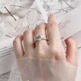 Lovely Oval Cut 1-3Ct VVS1 Moissanite Diamond Rings For Women 925 Sterling Silver Romantic Engagement GRA Jewellery